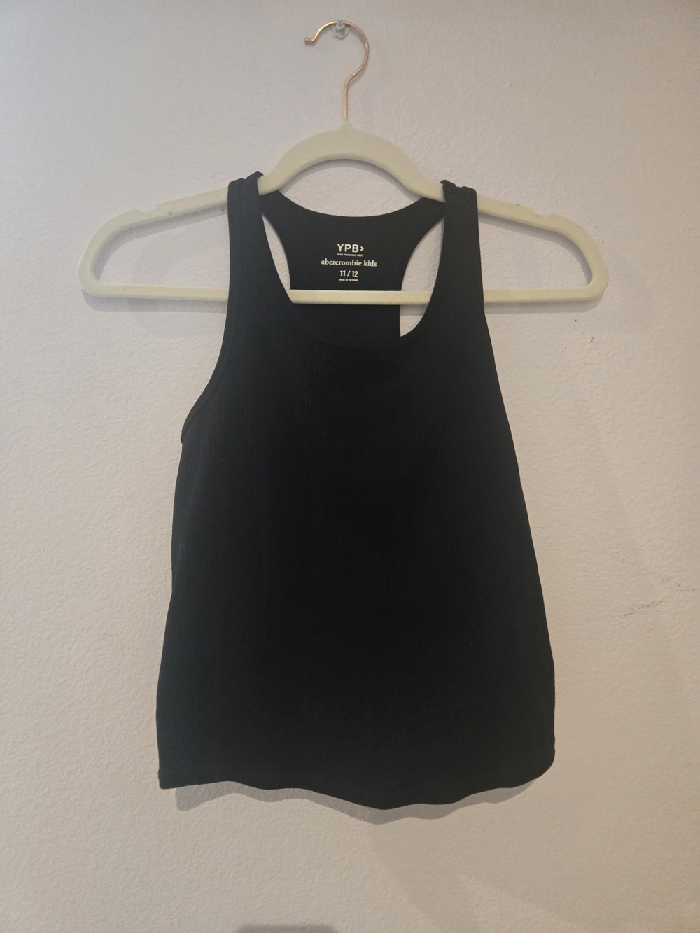 abercrombie kids Black Ribbed Racerback Tank